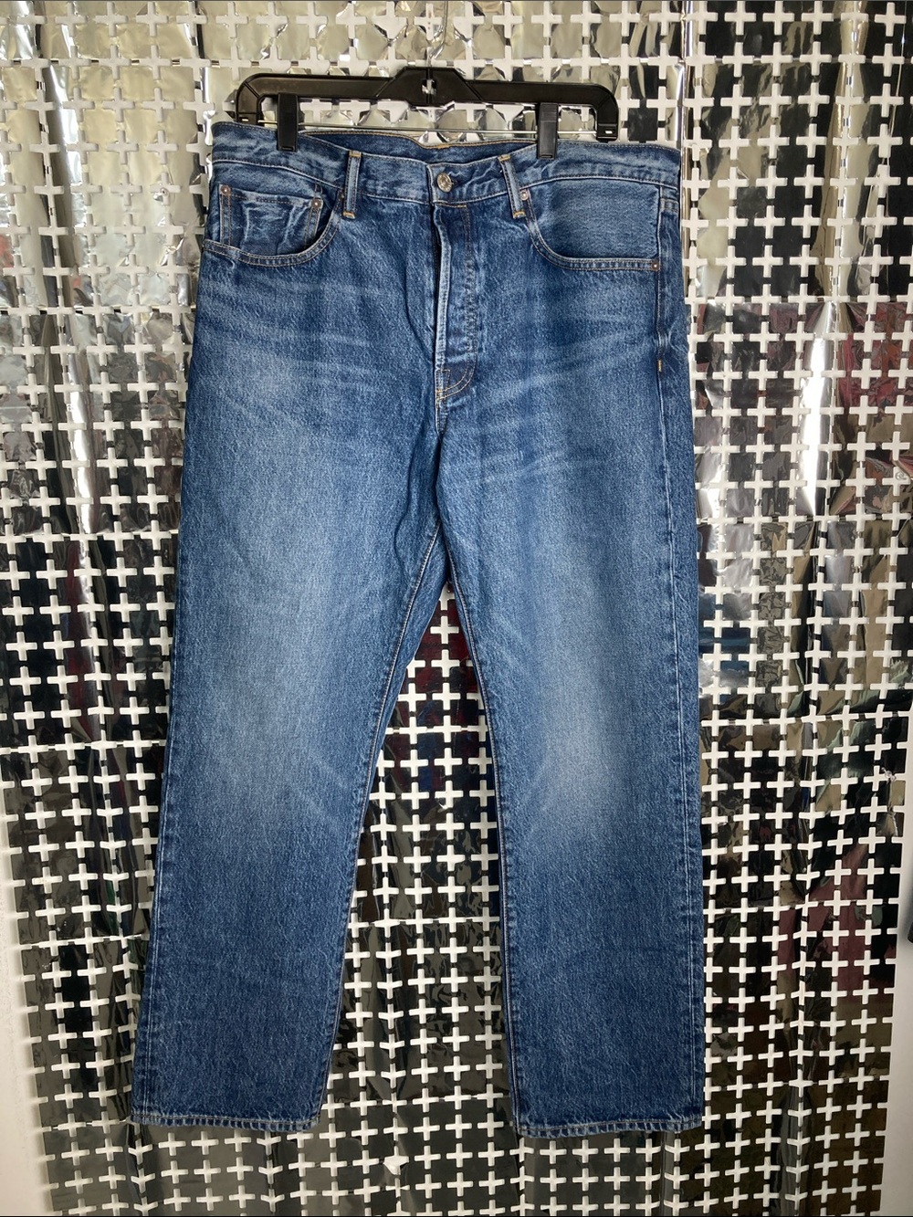 AYR Men's Straight-Leg Blue Denim Jeans
